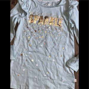 SPARKLE long sleeve girls top size size 7/8